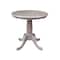International Concepts Round 30 in Round Top Pedestal Table, 28.9 inH, Washed Gray Taupe, 30 W, 30 L, 28.9 in H, Wood K09-30RT - alternate 1